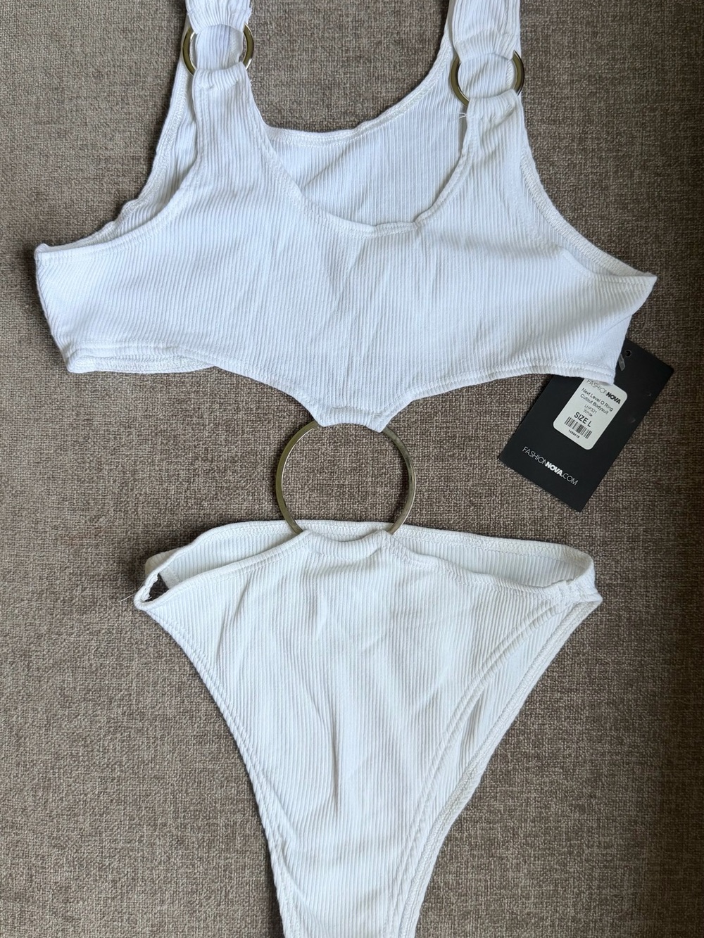 Fashion Nova Next Level O Ring Cutout Bodysuit
